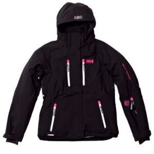 Helly Hansen Women's Black and Pink Ski Jacket hellytech medium